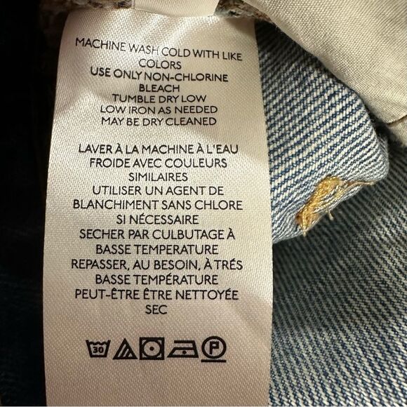 We The Free For Free People Steinbeck Patchwork Straight Leg Denim Jeans Size 27 - Picture 11 of 16